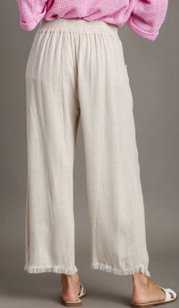 Villa Freyed Linen Pant Oat