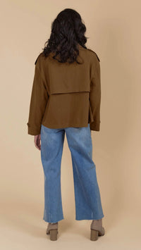 Freya Crop Trench Toffee