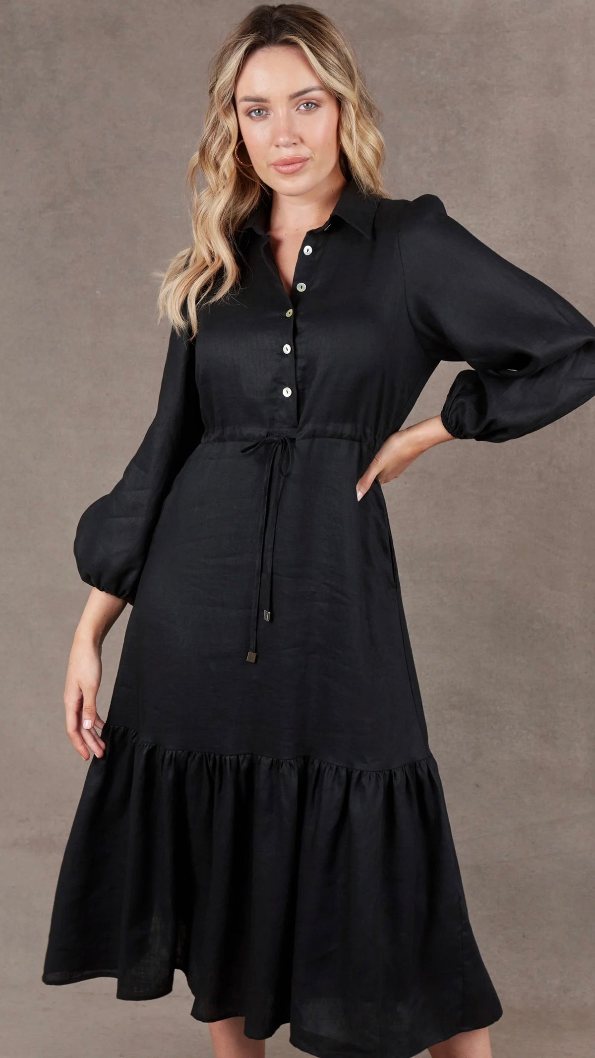 Nama Shirt Dress Ebony