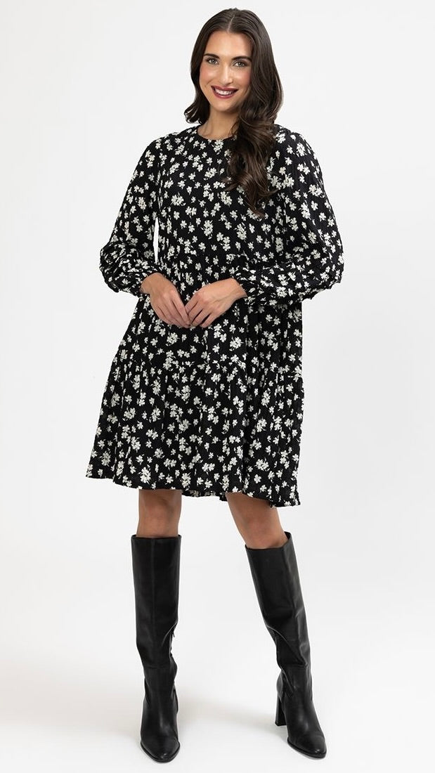 Dakota Mini Dress Black Floral