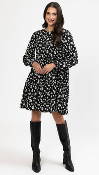 Dakota Mini Dress Black Floral