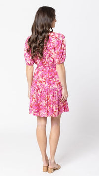 Louisiana Mid Slv Mini Dress Pink Delight