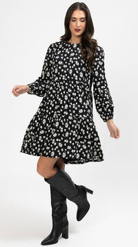 Dakota Mini Dress Black Floral