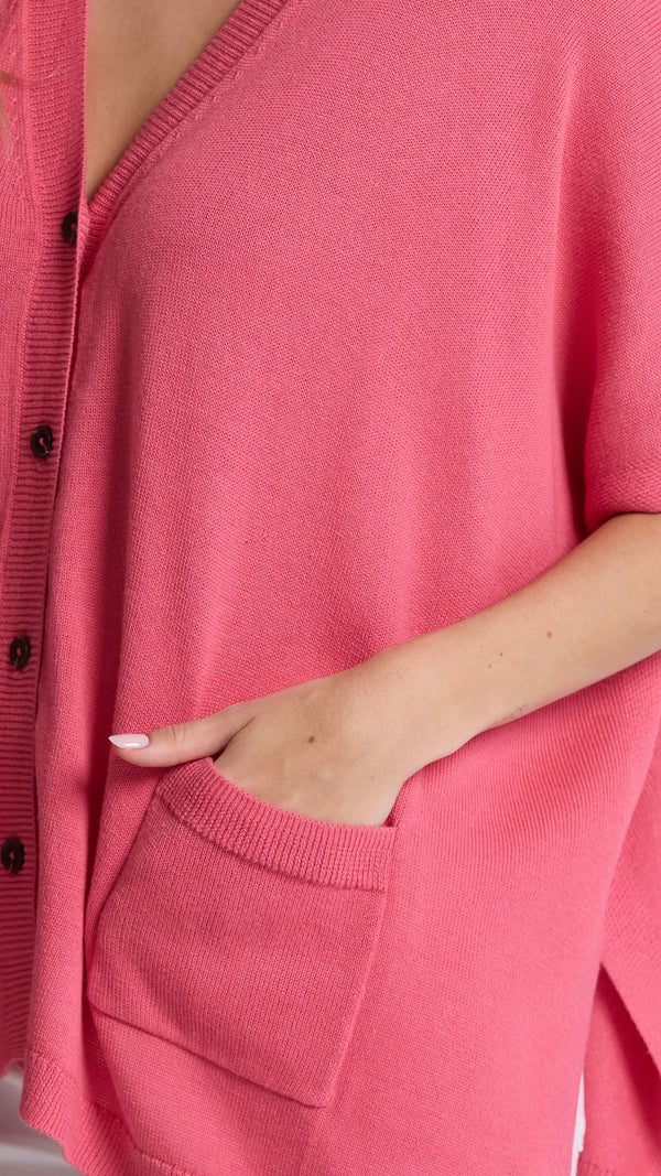 Elliot Cardigan Raspberry