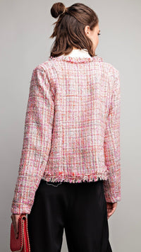 Tuile Tweed Jacket Pink