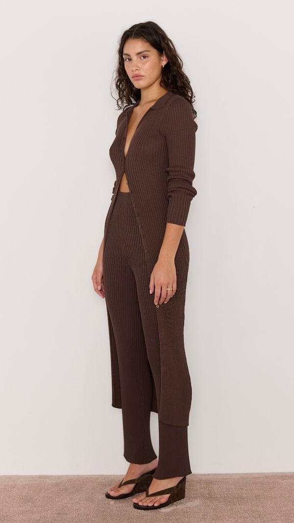 Keani Knit Midi Dress Chocolate