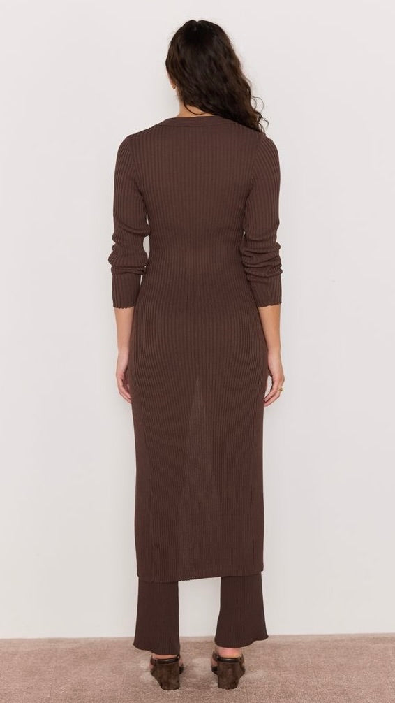 Keani Knit Midi Dress Chocolate