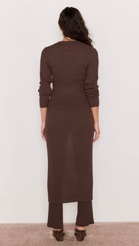 Keani Knit Midi Dress Chocolate