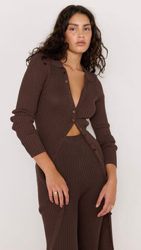 Keani Knit Midi Dress Chocolate
