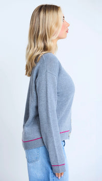 Academy Cardigan Grey Marle