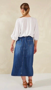 Palermo Drawstring Top Bianco
