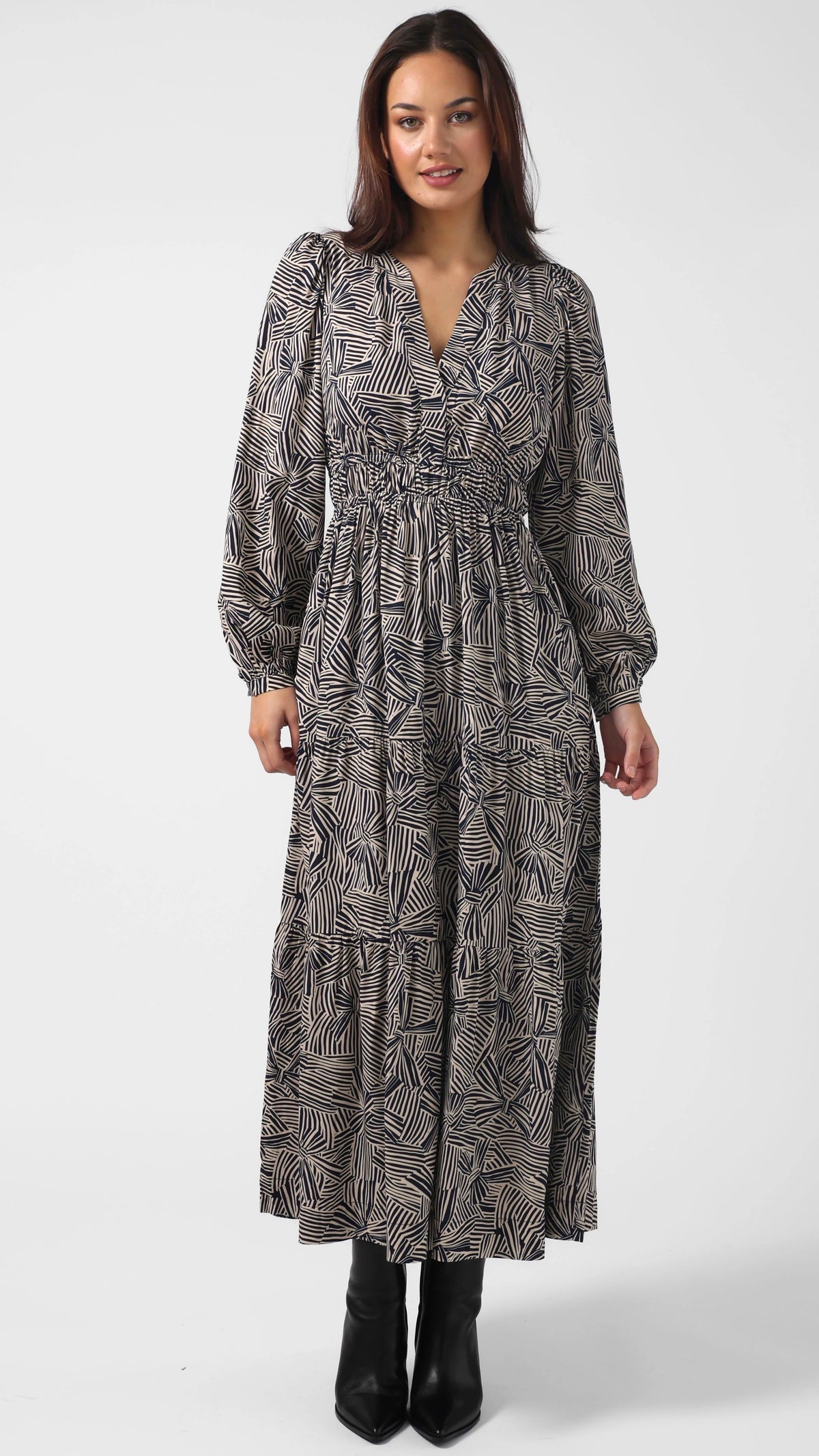 Vivienne Dress Bow Tie Indigo