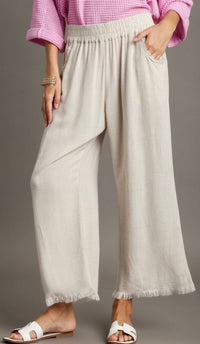 Villa Freyed Linen Pant Oat
