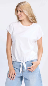 Top Knot Top White