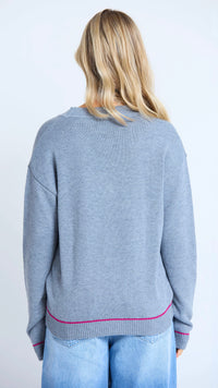 Academy Cardigan Grey Marle