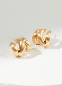Heritage Satin Earring Gold Knot