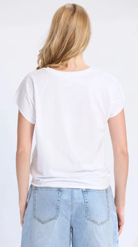 Top Knot Top White