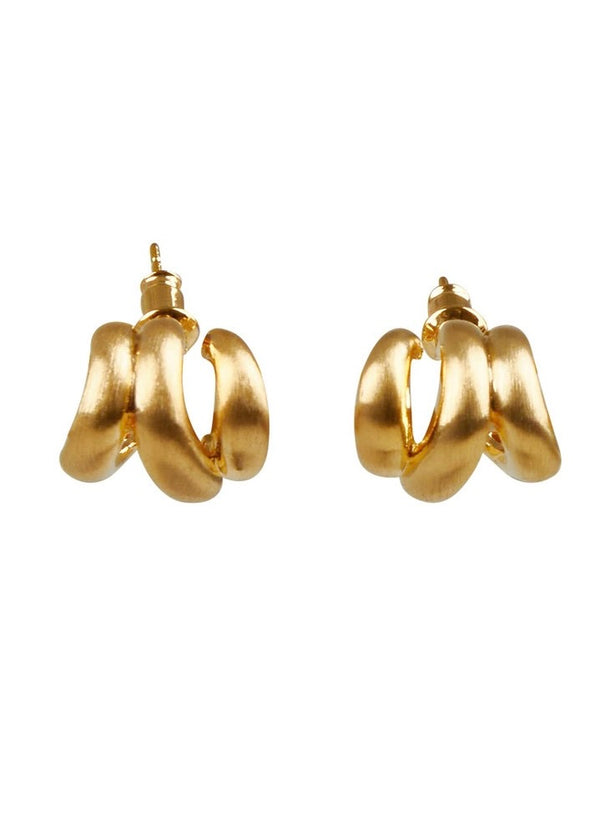 Heritage Satin Earring Gold Knot