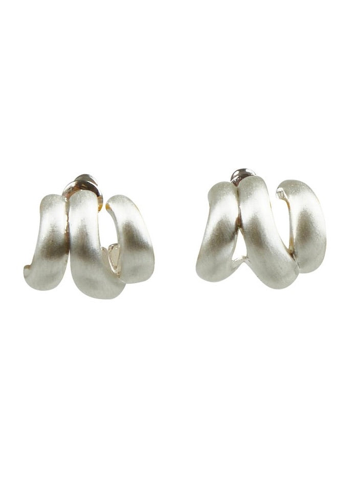 Heritage Satin Earring Silver Knot