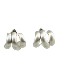 Heritage Satin Earring Silver Knot