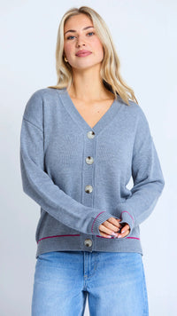 Academy Cardigan Grey Marle