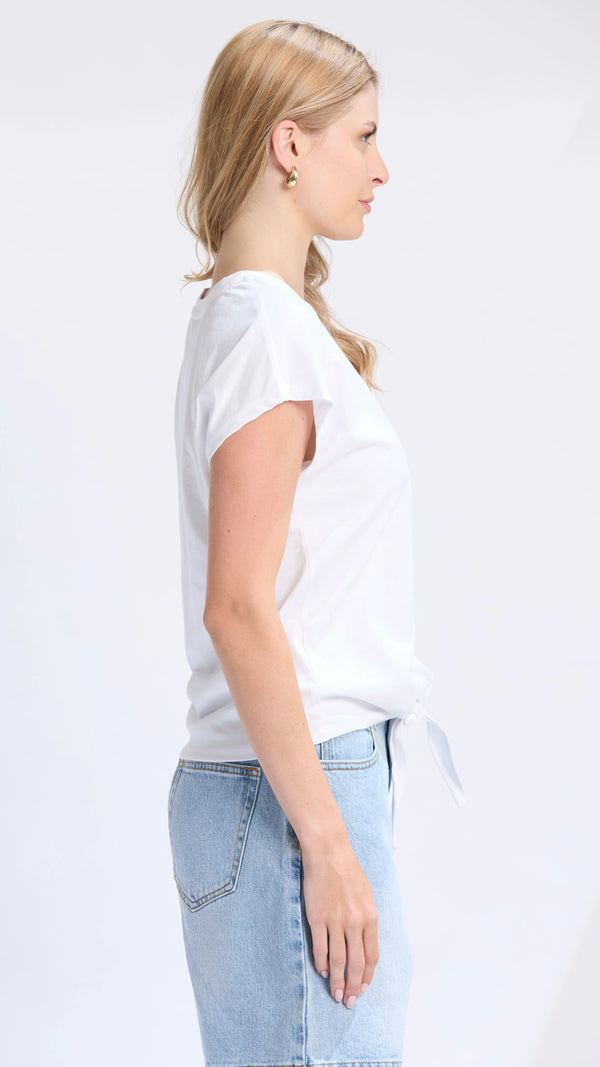 Top Knot Top White