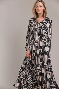 Elsie Shirt Dress Geo