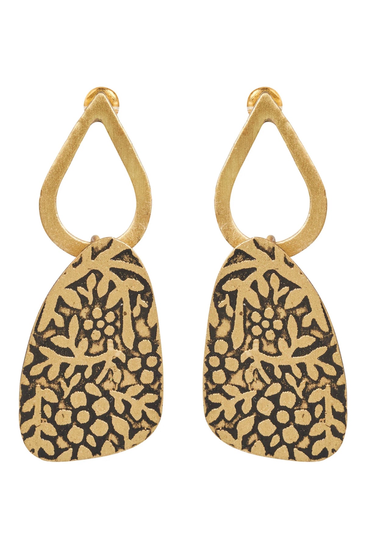 Aphrodite Earring Gold Floral
