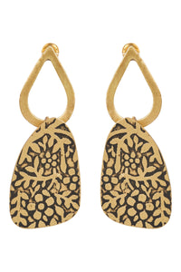 Aphrodite Earring Gold Floral