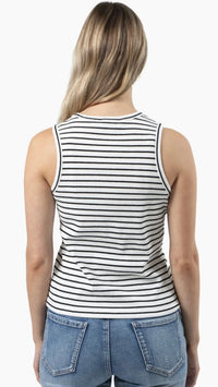 Rachel Tank White - Black