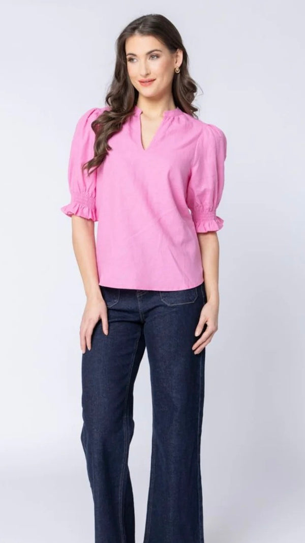 Relaxed Butterfly Top Bubblegum