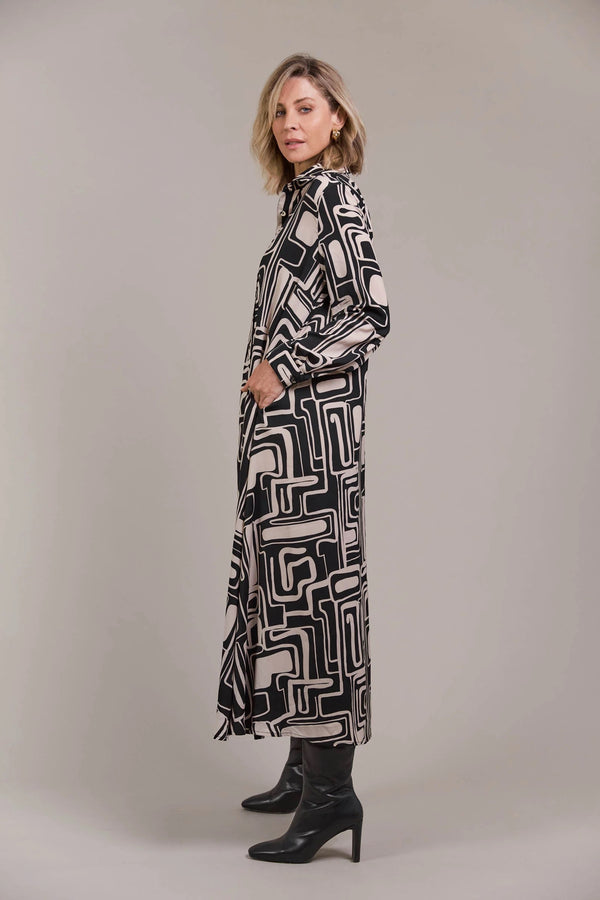 Elsie Shirt Dress Geo
