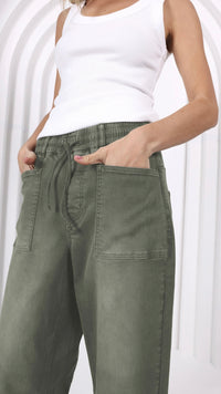 Monaco Leo Barrel Jeans Khaki (Restock Arriving August)