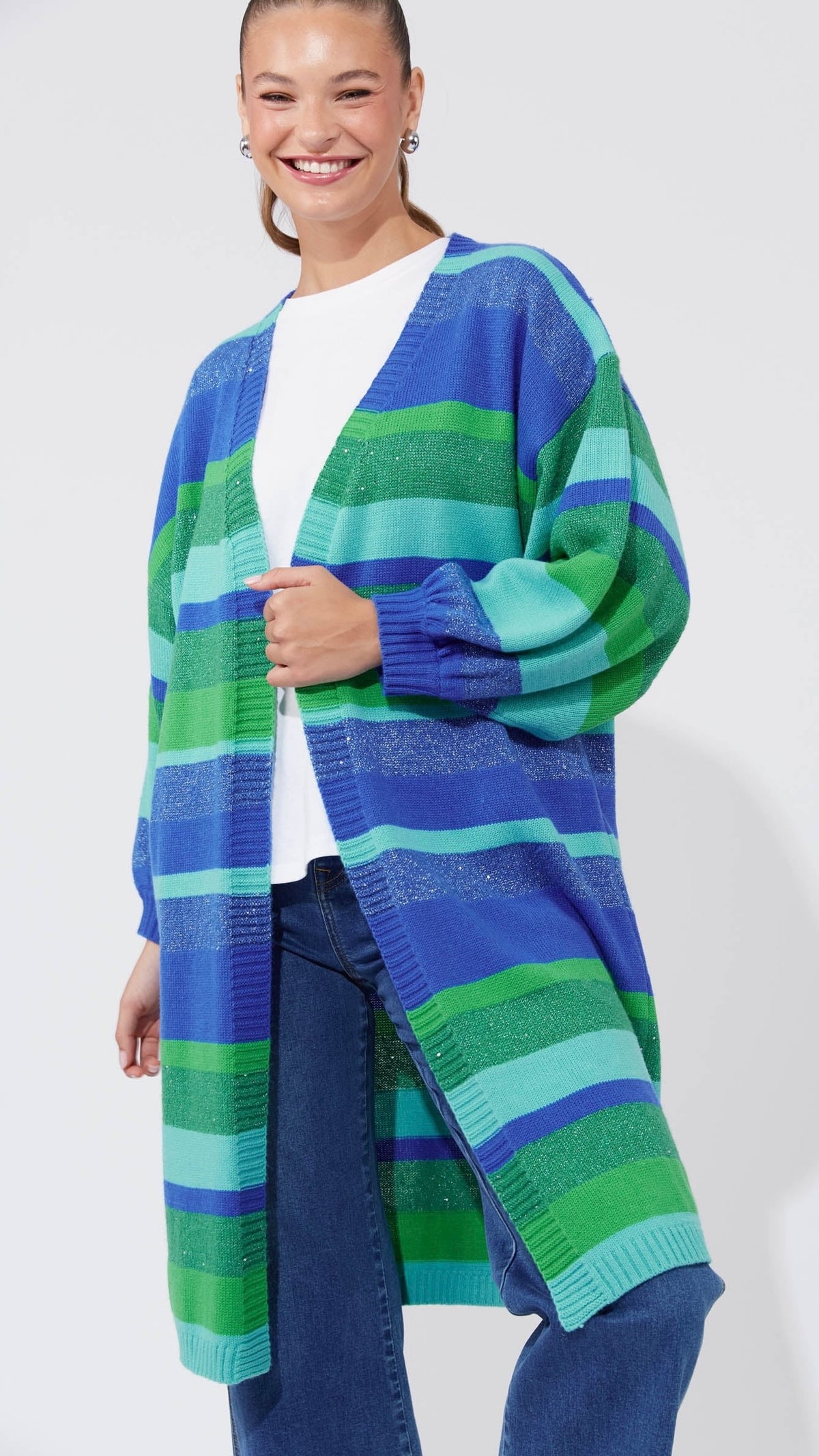 Yuma Cardigan - Blue/Oasis