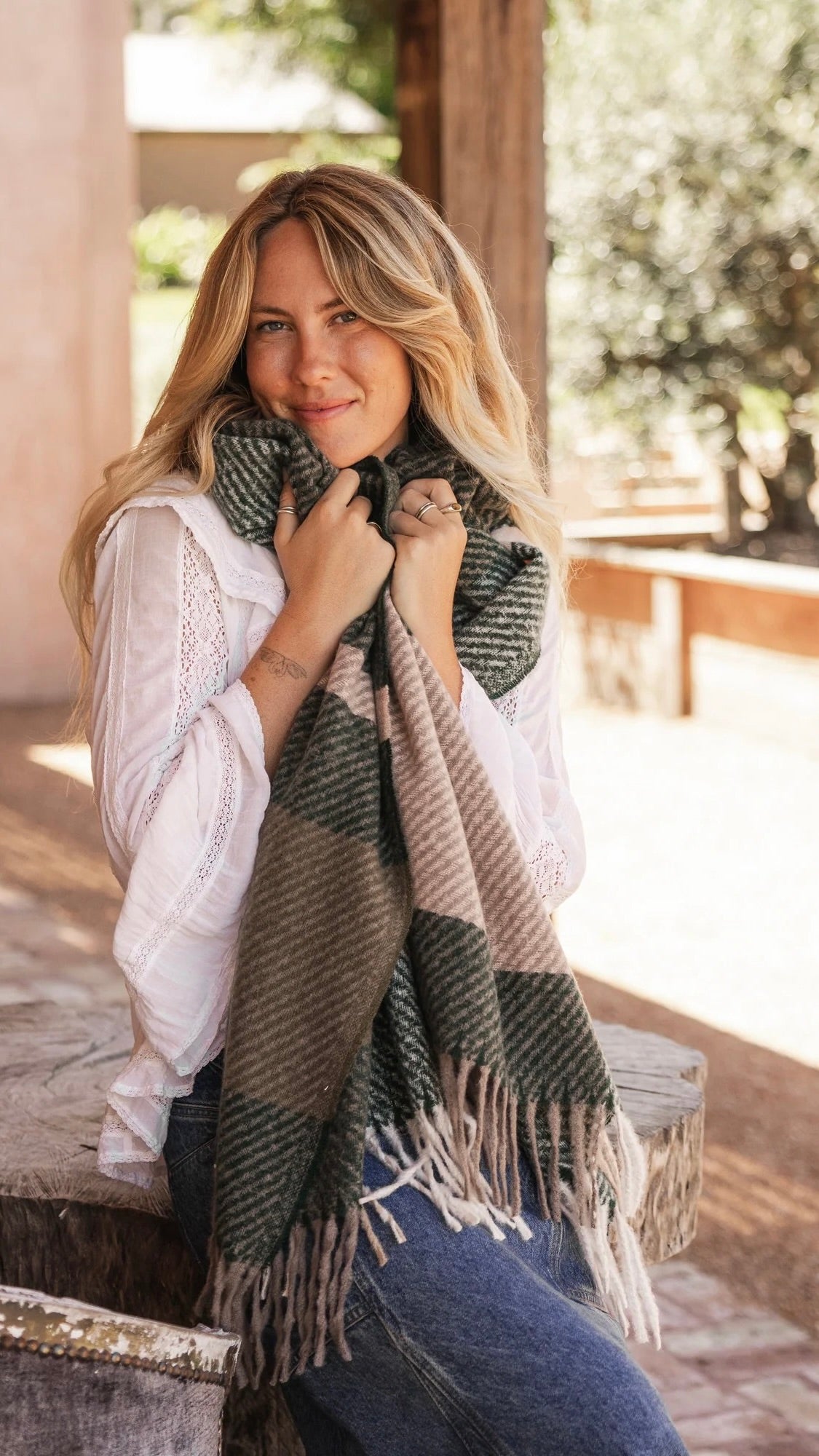 Cambridge Scarf Forest Green