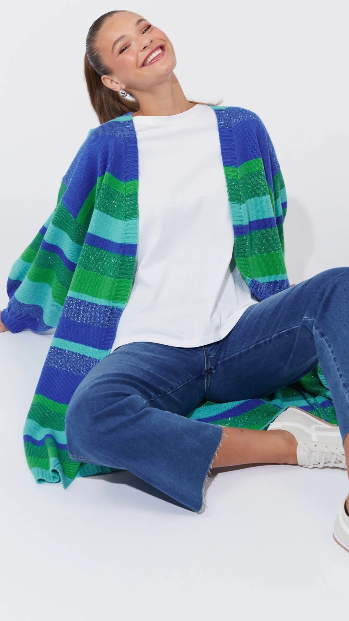 Yuma Cardigan - Blue/Oasis