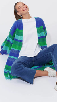 Yuma Cardigan - Blue/Oasis