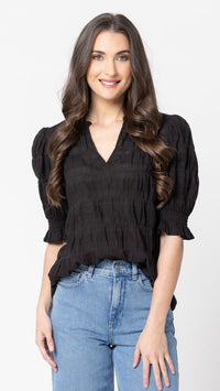 Carefree Butterfly Top Black