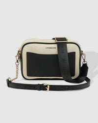 Jolene Canvas Crossbody Bag Cream Black