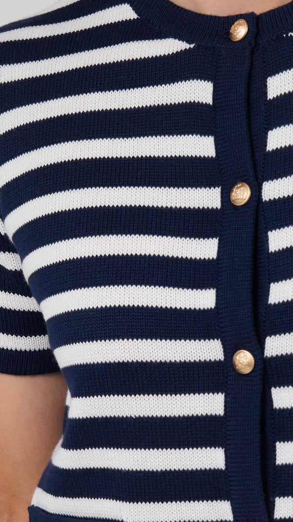 Rue Cardi Navy and White Stripe