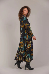 Elsie Shirt Dress Botanical Black
