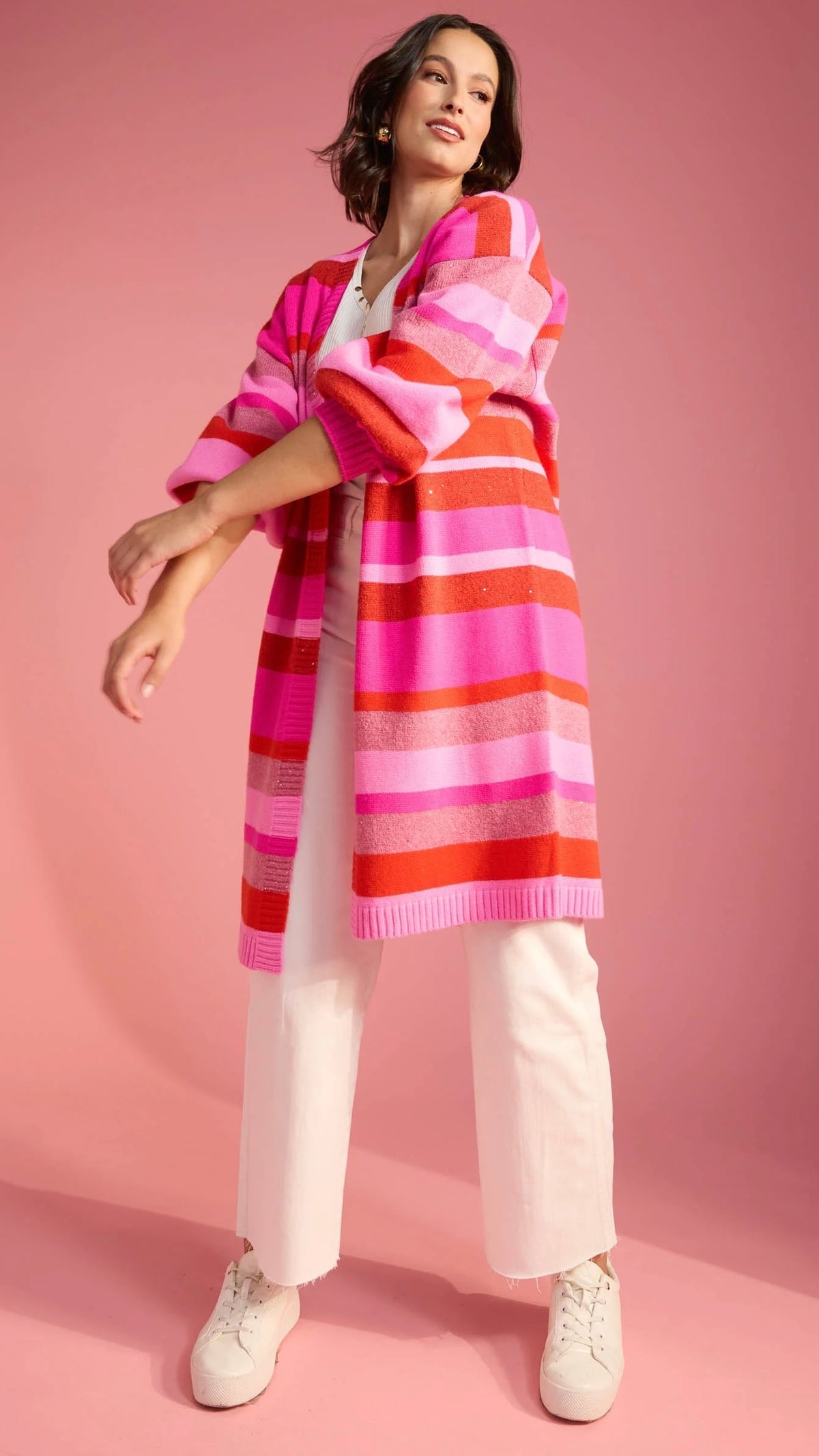 Yuma Cardigan - Chilli/Pink