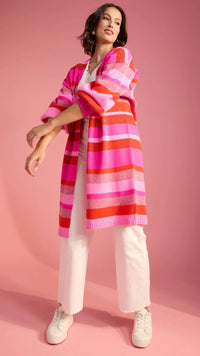 Yuma Cardigan - Chilli/Pink