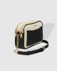 Jolene Canvas Crossbody Bag Cream Black