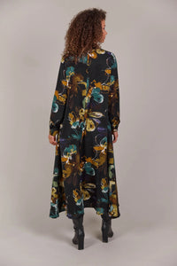 Elsie Shirt Dress Botanical Black