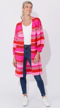 Yuma Cardigan - Chilli/Pink