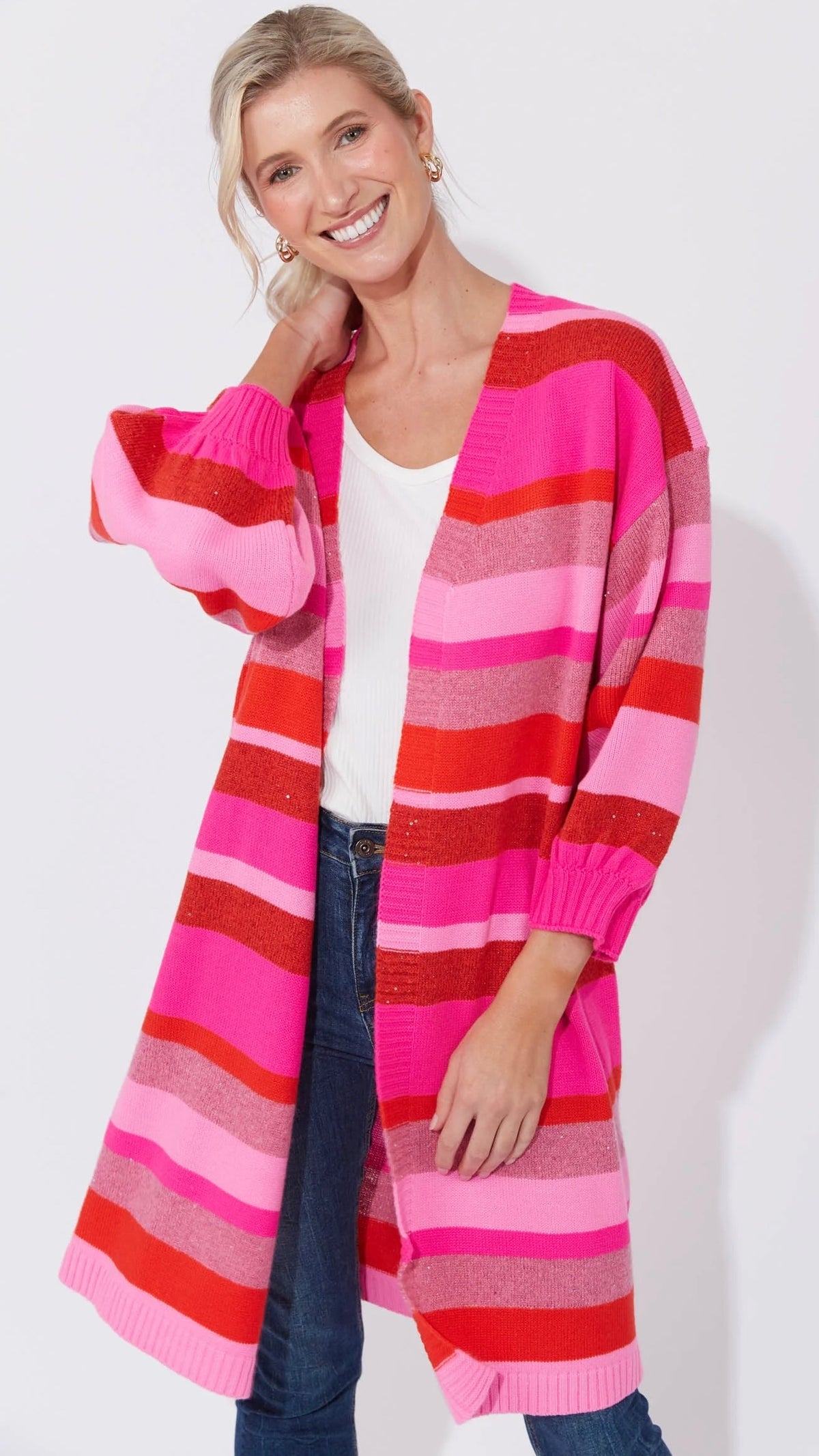 Yuma Cardigan - Chilli/Pink