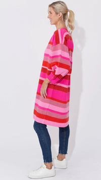 Yuma Cardigan - Chilli/Pink