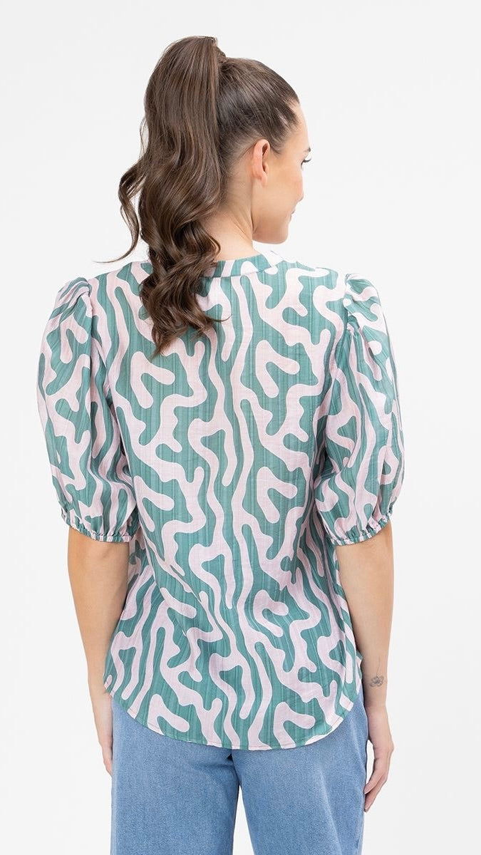 Vacation Top Blush Swirl