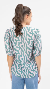 Vacation Top Blush Swirl